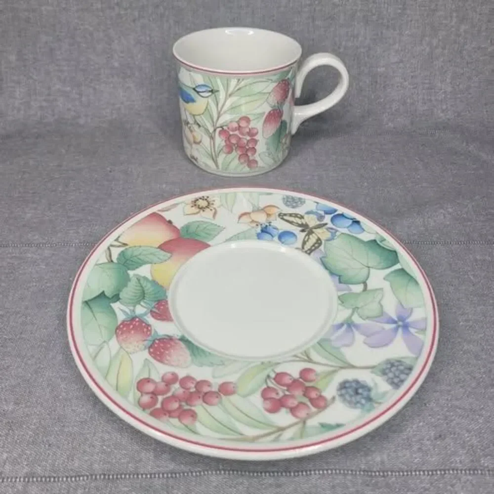 Villeroy & Boch Catalina Coffee Cup and Saucer Vintage Excellent Pre-owned